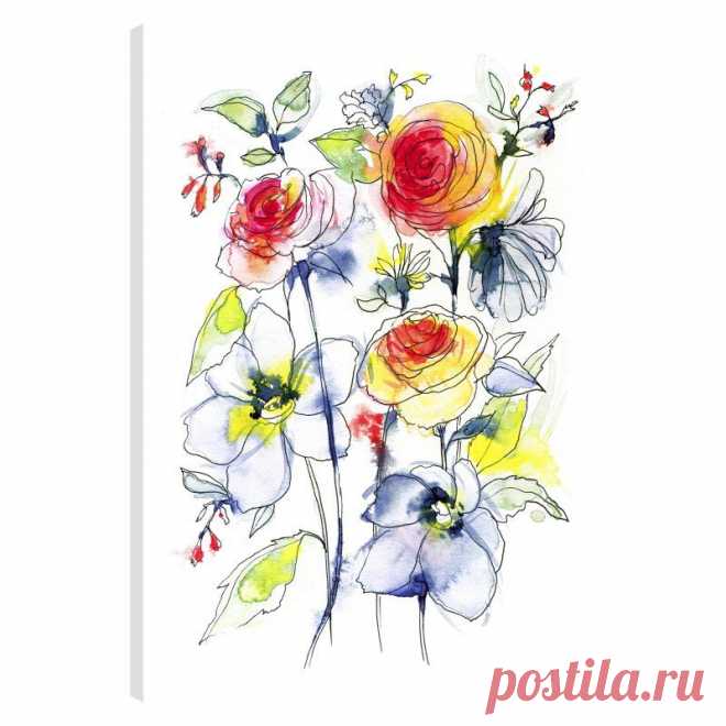 Artmaison Canada Floral Romance Iii Canvas Wall Art CCC