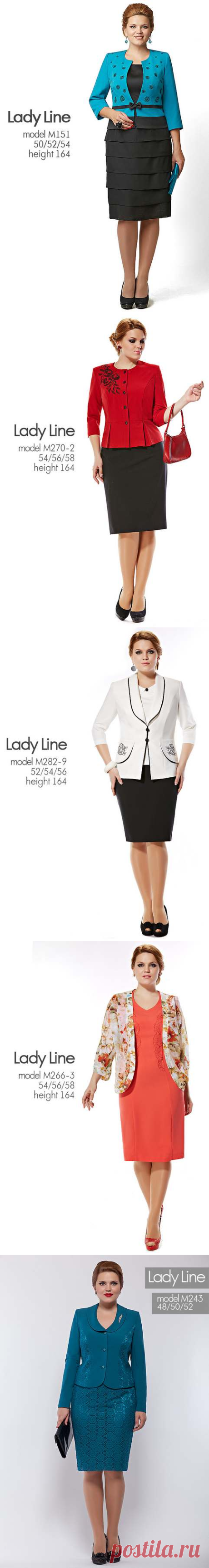 Костюмы для полных девушек и женщин белорусской компании Lady Line. Осень-зима 2014-2015 (70 фото)