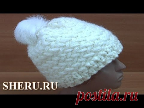 Супер шапка за один вечер Урок 249