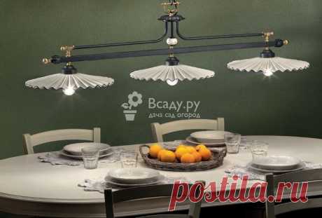 Выбор стильной люстры и светильника для кухни