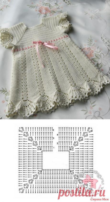 КРЕСТИЛЬНОЕ ПЛАТЬИЦЕ КРЮЧКОМ | Варварушка-Рукодельница