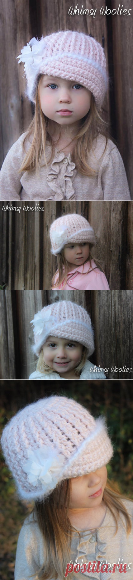 Crochet Hat Pattern: 'Vintage Twist' Fabric от whimsywoolies
