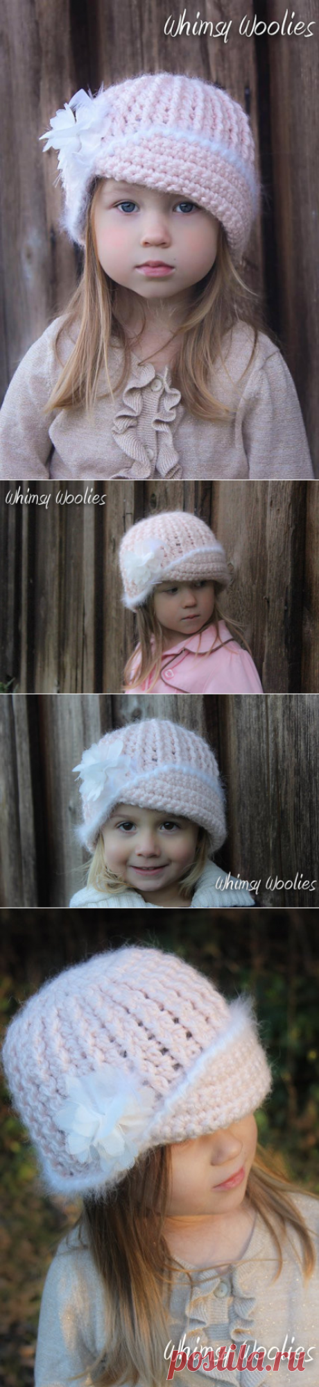 Crochet Hat Pattern: 'Vintage Twist' Fabric от whimsywoolies