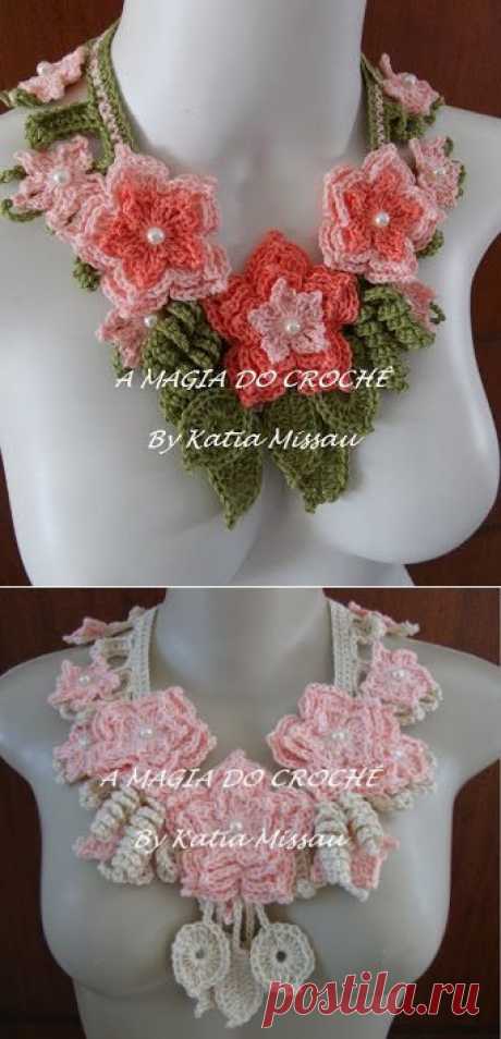 A MAGIA DO CROCHÊ: Colar Mistral Flower