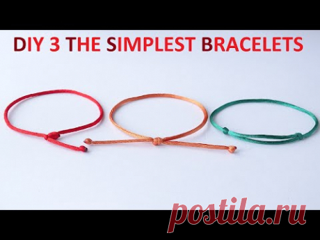 DIY 3 The SIMPLEST Single Strand Friendship Bracelets You Can Make