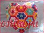 Сердечная подушка из мотивов 