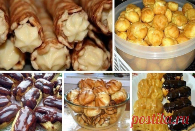 6 вкусных рецептов из заварного теста