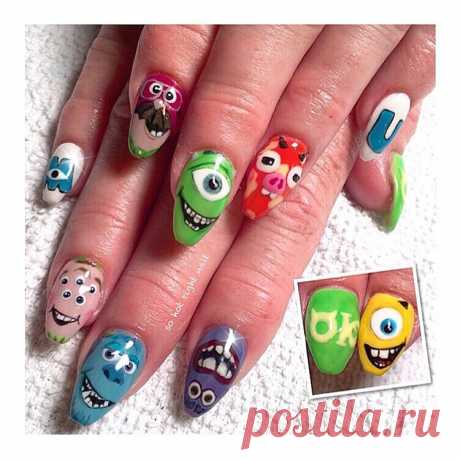 SO HOT RIGHT NAIL on Instagram: “happy Halloween!!! 💅🎃👻👹👀😱 #halloweenflashback #monstersuniversity”