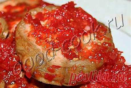 Хорошая кухня - острые баклажаны в маринаде из перца. Кулинарная книга рецептов. Салаты, выпечка.