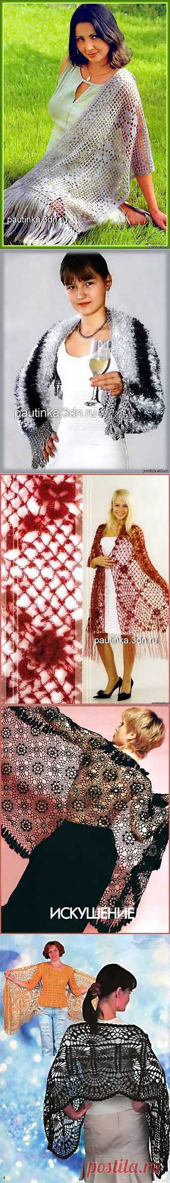 Схемы вязания палантинов - Схемы для вязания - Уроки вязания крючком - Вязание крючком, мотивы, схемы для вязания крючком