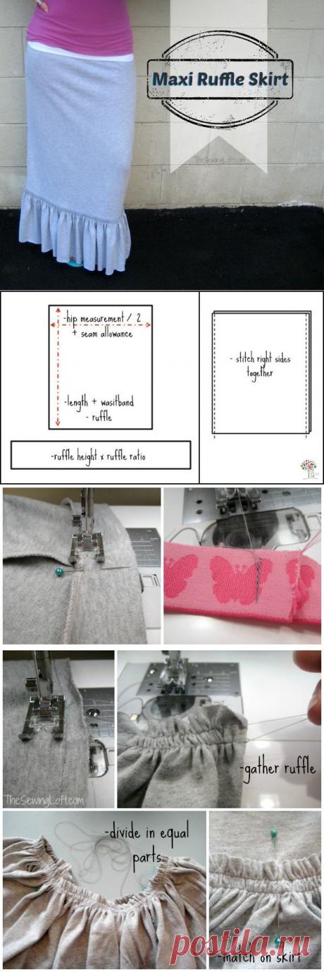Макси Юбки: С Рюшами Стиль - Швейное Лофт