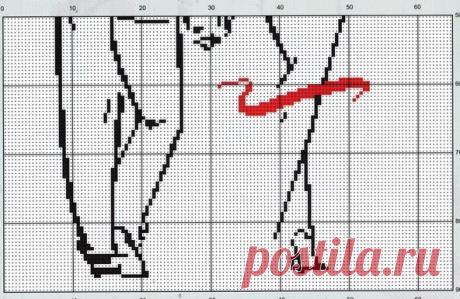 Вышивка крестиком черно-белых рисунков