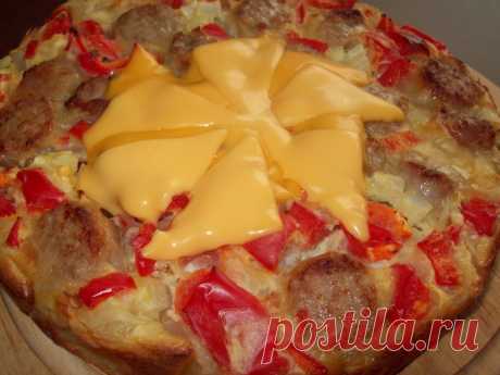 ПИРОГ С фаршем И ПЕРЦЕМ Вкусно и сытно.Моим мужчинам понравился.