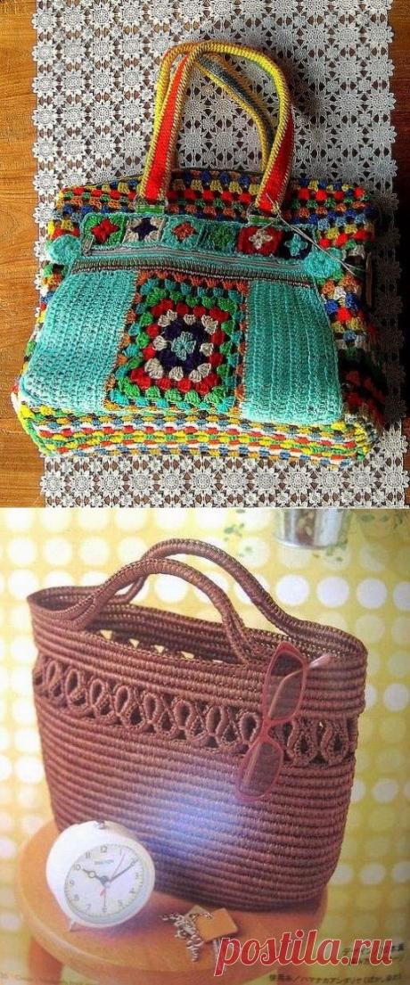 Irish crochet &amp;: Сумки. Идеи из интернета. БЕЗ СХЕМ.