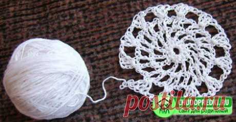 Вязание салфетки крючком. Мастер класс. &quot;Подсолнух&quot; » Chudopredki.ru - Ребенок и дети, беременность, роды, родители