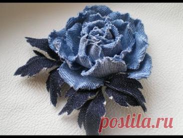 Цветы из старых джинсов своими руками /Мастерица-Рукодельница, да Мастер на Все руки / Канзаши цветы