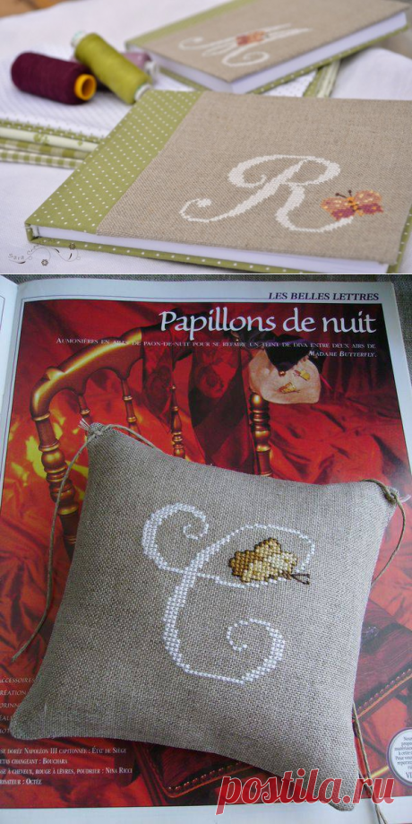 Алфавит с бабочками, вышивка из журнала DFEA.
