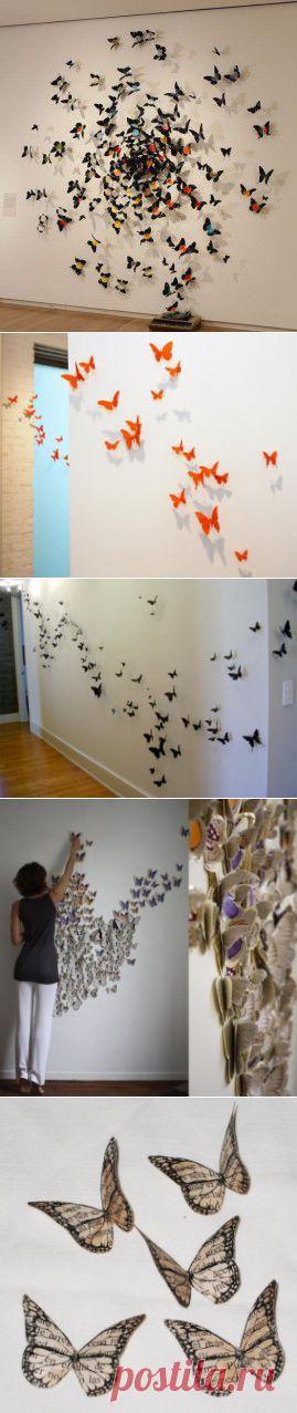 Бабочки для стен | Креативные идеи - для дома, для сада, вязание, шитье, описание моделей