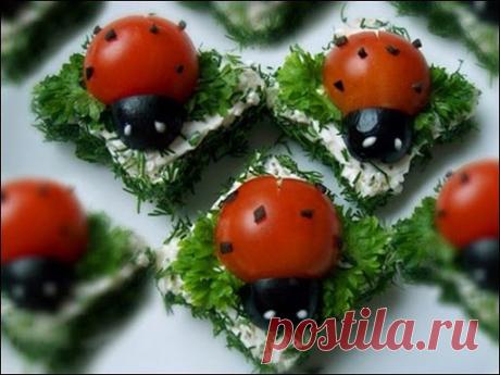 Самые вкусные рецепты: Закуска "Божьи коровки"