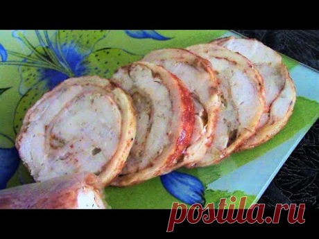 Куриный рулет ./Рецепт рулета ./Как приготовить рулет ./Куриный рулет рецепт .