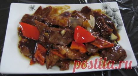 Говядина в соевом соусе.