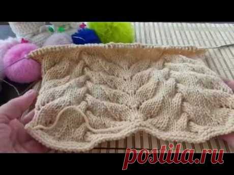 Обалденный узор спицами для кардигана. Вязание спицами.