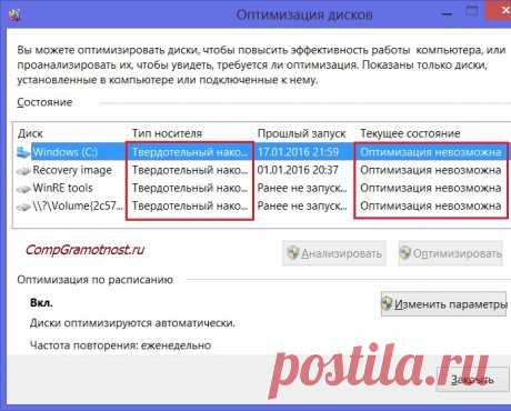 Дефрагментация диска в Windows 7, 8.1 и XP.
