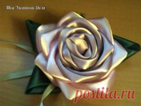 Роза из лент