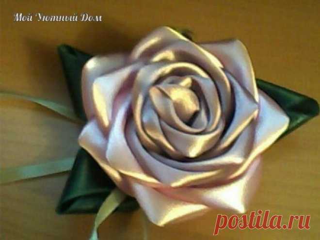 Роза из лент