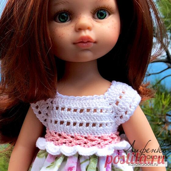 Вяжем ажурную кокетку для комбинированного платья @ Оксана Лифенко