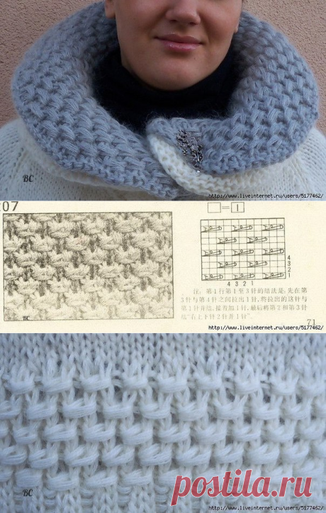 Красивый узор спицами от Sandriene