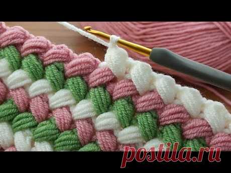 Wow..!⚡💯 3 D a wonderfulll crochet👌 model 💯Very easy baby blanket  crochet pattern explanation