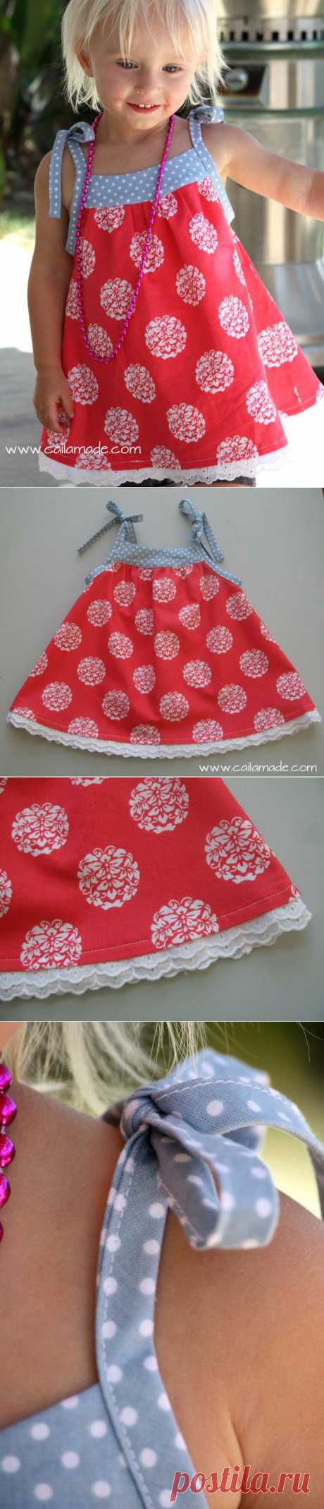 Tied Summer Dress in red