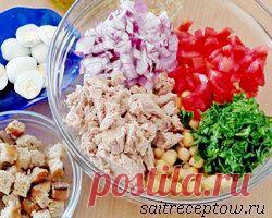 Салат с тунцом и помидорами | Сайт рецептов