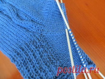 Как вязать клин подъема носка Вариант 1