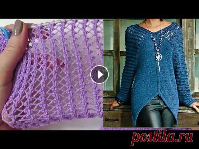 АЖУРНЫЙ УЗОР ДЛЯ ПУЛОВЕРА.КРАСИВАЯ СЕТКА СПИЦАМИ. ажурный узор спицами. АЖУРНЫЙ УЗОР ДЛЯ ПУЛОВЕРА.КРАСИВАЯ СЕТКА СПИЦАМИ.Экспресс МК пуловера Я в инстаграм Здравствуйте! Меня зовут Вика! На моём канале мы будем шить, вязат...