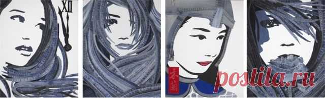 Джинсовые картины Denimu (трафик) / Переделка джинсов / Своими руками - выкройки, переделка одежды, декор интерьера своими руками - от ВТОРАЯ УЛИЦА