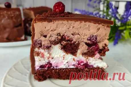 Рецепт шоколадного торта со сметанным кремом и вишней - Вкус жизни - Медиаплатформа МирТесен