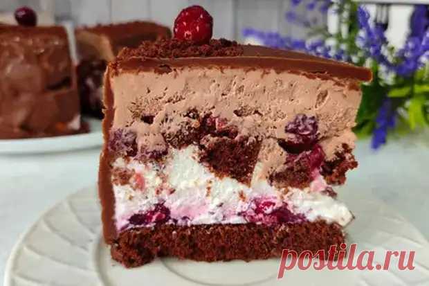 Рецепт шоколадного торта со сметанным кремом и вишней - Вкус жизни - Медиаплатформа МирТесен