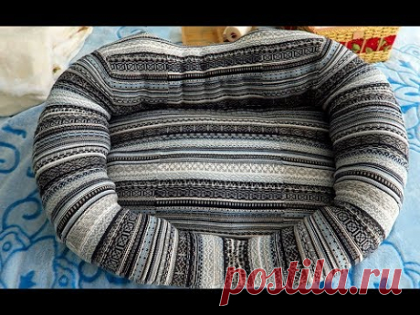 ЛЕЖАНКА для кошки из свитера/ 24.04.19
