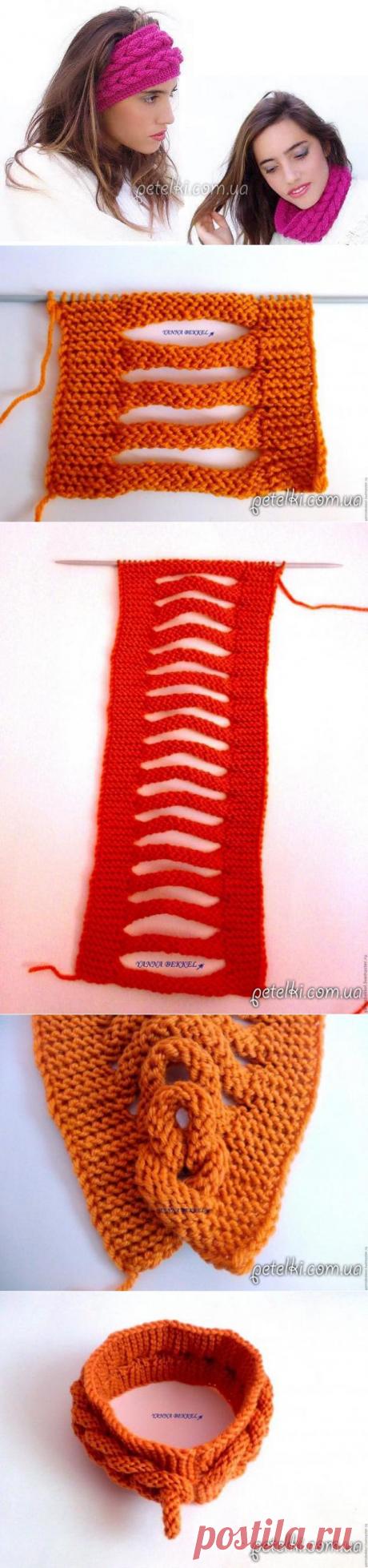 Повязка с объемными косами. Мастеркласс в картинках с описанием