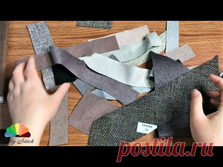 Из обрезков плотной ткани сшила очень нужную вещицу DIY Мастер-класс