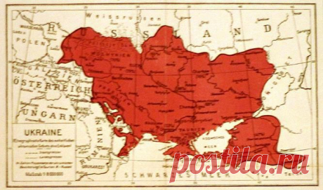 Упрощение есть ложь - Карта Украины 1918. Пускай и тут висит.