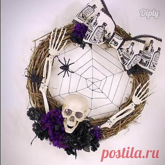 Мастер-класс по рукоделию для дома: Венок на дверь на Хэллоуин