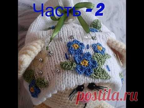 Шапочка конфетка для кошечки в стиле Тильда часть 2