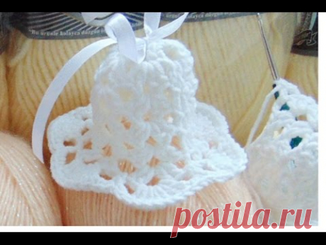 МК. Как связать новогодний колокольчик крючком.