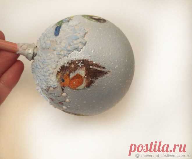 Создаем елочный шар «Зимние птицы» - Ярмарка Мастеров - ручная работа, handmade