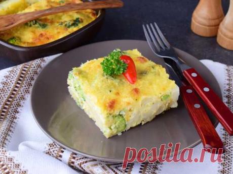 Запеканка из брокколи и цветной капусты