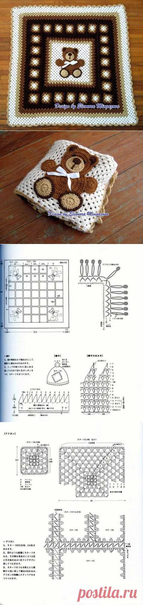 Плед с мишками | Умелые ручки