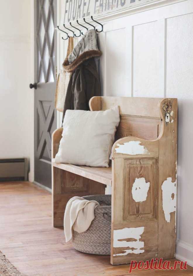 Старая дверь - новая скамья (diy)